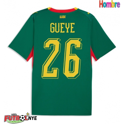 Camiseta Senegal Pape Gueye #26 Visitante Equipación Mundial 2026 manga corta